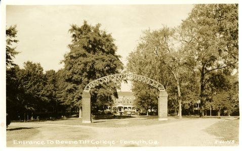 Entrance postcard, Tift College, Forsyth, Georgia