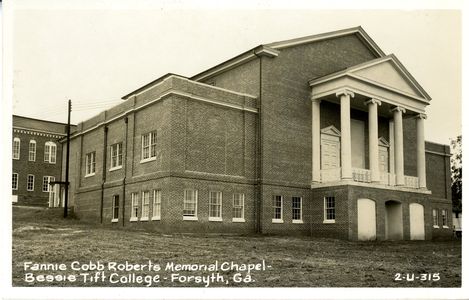 Fannie Cobb Roberts Memorial Chapel postcard, Tift College, Forsyth, Georgia