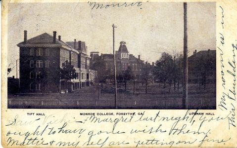 Monroe College postcard, Forsyth, Georgia