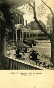 Ponder Hall postcard, Tift College, Forsyth, Georgia