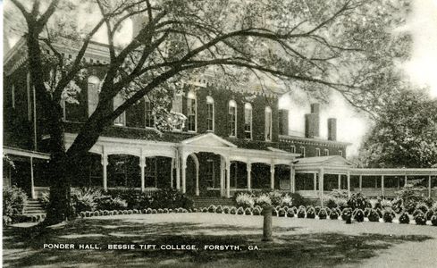 Ponder Hall postcard, Tift College, Forsyth, Georgia