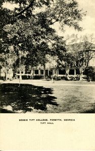 Tift Hall postcard, Tift College, Forsyth, Georgia
