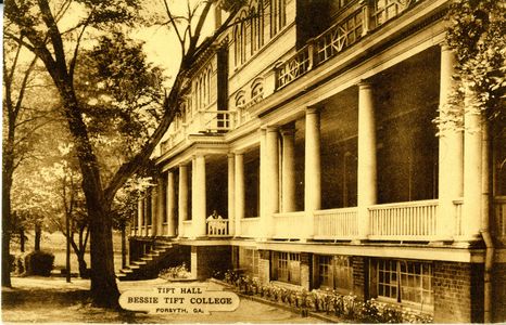 Tift Hall postcard, Tift College, Forsyth, Georgia