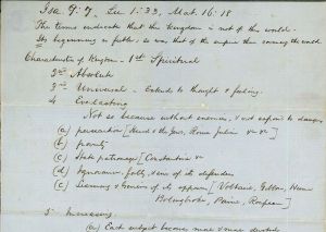 Commencement Day 1859 Sermon Notes