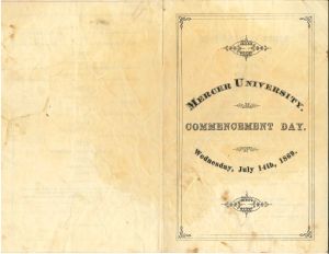 Mercer University Commencement Day, 1869