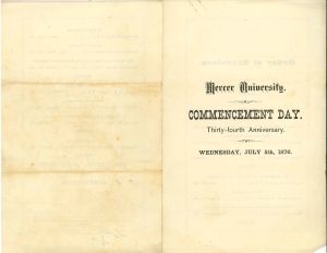 Mercer University Commencement Day, 1876