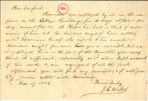 Letter from Joseph E. Willet to Brother Sanford