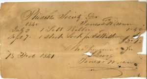 Phi Delta Society Account, 1840-1
