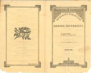 Sophomore Exhibition, 1852