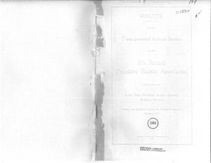 Association Minutes, 1911