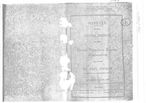 Association Minutes, 1925