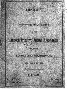 Association Minutes, 1903