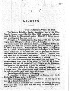 Association Minutes, 1906