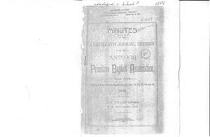 Association Minutes, 1888