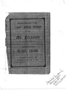 Association Minutes, 1905