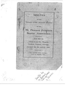 Association Minutes, 1912