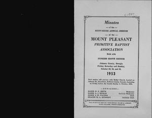 Association Minutes, 1953