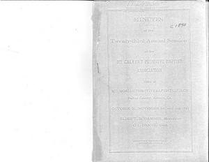 Association Minutes, 1913