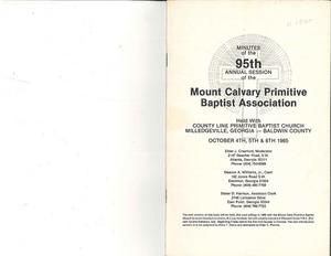 Association Minutes, 1985