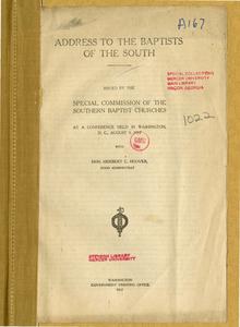 Address to the Baptists of the South, 1917
