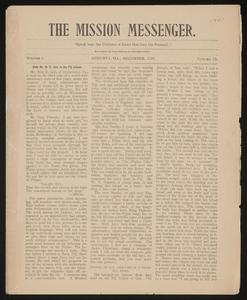 The Mission Messenger, December 1901