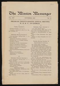 The Mission Messenger, November 1910