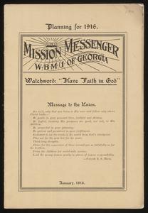 The Mission Messenger, January 1916