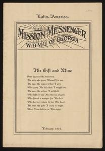The Mission Messenger, February 1916