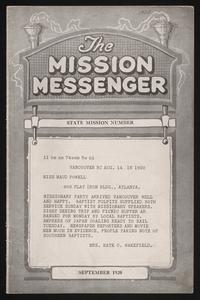The Mission Messenger, September 1920