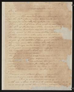 Letter from Thomas Butler to Roswell King Jr., 1836