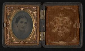 Miniature of woman with cover