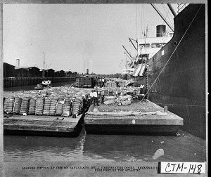 Cotton Bales on Loading Dock