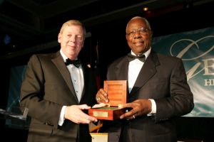 Hank Aaron and Johnny Isaacson