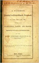 "Samson's Riddle." A Sermon Preached in Christ Church, Savannah, on Friday, March 27th, 1863, Being the Day of Humiliation, Fasting and Prayer, Appointed by the President of the Confederate States