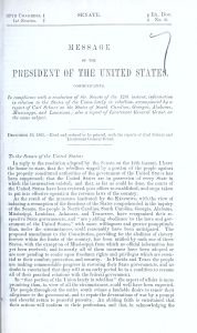 Message of the President of the United States, communicating, in compliance with a resolution of the Senate of the 12th instant, information in relation to the states of the Union lately in rebellion, accompanied by a report of Carl Schurz on the states of South Carolina, Georgia, Alabama, Mississippi, and Louisiana; also a report of Lieutenant General Grant, on the same subject