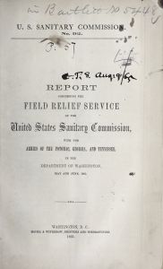 Report concerning the Field Relief Service of the United States Sanitary Commission : with the Armies of the Potomac, Georgia, and Tennessee, in the Department of Washington, May and June, 1865