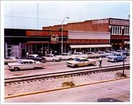 Photograph of store fronts, Commerce, Georgia
