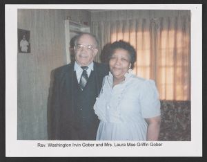 Color photograph of Reverend Washington Irvin Gober and Mrs. Laura Mae Griffin Gober