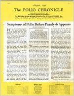 Polio chronicle, volume 2, number 1, August, 1932