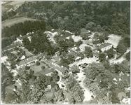 Photograph of an aerial view of the Georgia Warm Springs Foundation, Warm Springs, Meriwether County, Georgia, 1945-1955?
