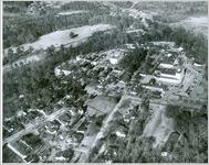 Photograph of an aerial view of the Georgia Warm Springs Foundation, Warm Springs, Meriwether County, Georgia, 1955-1965?