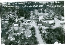 Photograph of an aerial view of the Georgia Warm Springs Foundation, Warm Springs, Meriwether County, Georgia, 1934