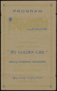 Program, Rylander Theatre, Victor Herbert's greatest musical success "My Golden Girl"