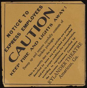 "Caution notice to employees"