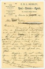Letter: Atlanta, Georgia, to Bessie Mobley, Smyrna, Georgia, 1893 January 16