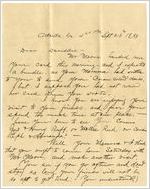 Letter: Atlanta, Georgia, to Daviddie Mobley, Smyrna, Georgia, 1893 September 28