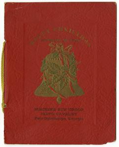 1932 Machine Gun Troop Christmas Menu