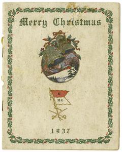 1937 Machine Gun Troop Christmas Menu