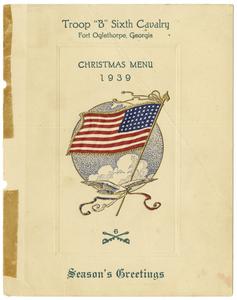 1939 Troop B Christmas Menu