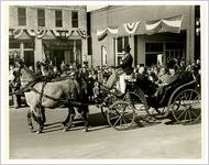 Photograph of horse-drawn carriage in parade, Sylvania, Georgia, 1947